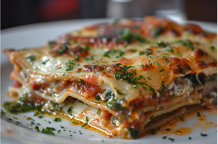 Homemade spinach and ricotta lasagna, a Food & Drink Photo by Ylivdesign