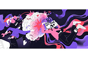 Brain work, mind and AI concept, a Person Illustration by PaperTrident (Thumbnail 2 of 9)