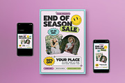 Pink End of Season Sale Flyer Set, a Flyer Template by graphicook (Thumbnail 1 of 3)