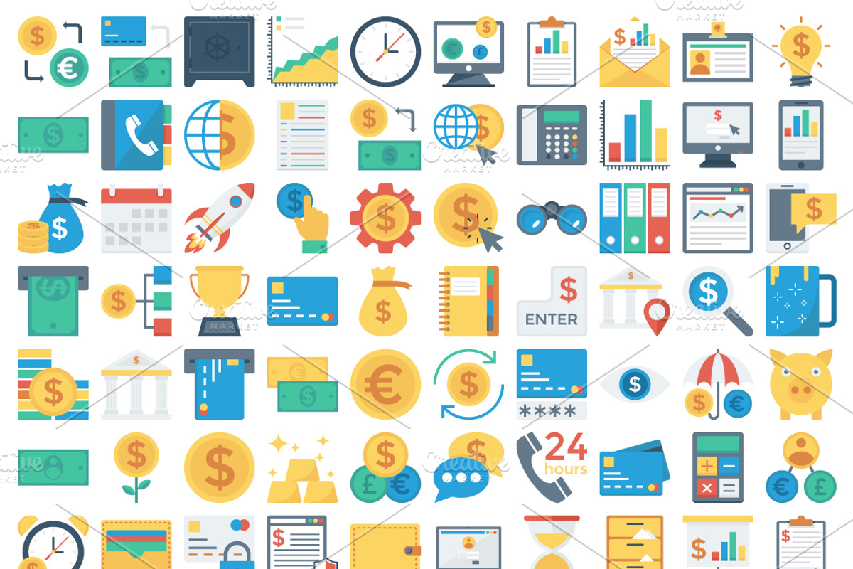 Banking & Finance Bundle Pack, an Outline Icon by Dinosoftlabs (Photo 9 of 11)