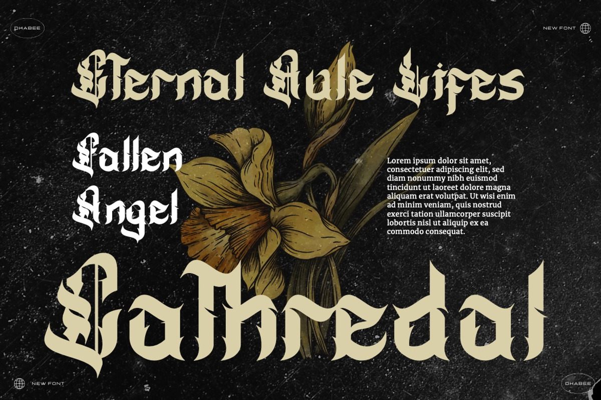 Meviat Gothic - Gothic Blackletter, a Blackletter Font by Dhabee (Photo 8 of 16)