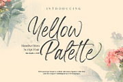 Yellow Palette, a Script Font by din-studio.com (Thumbnail 1 of 10)