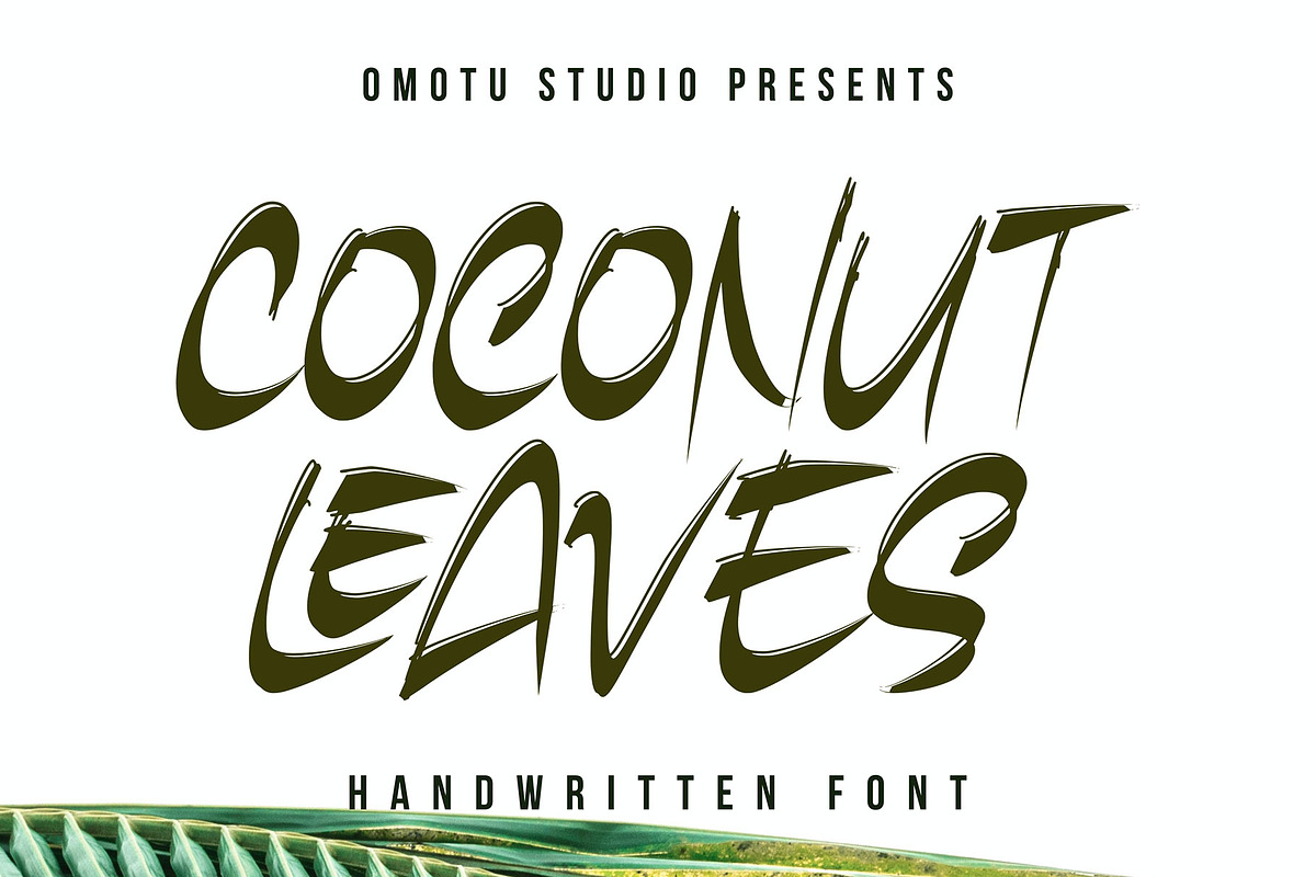 Coconut Leaves, a Handwritten Font by Omotu Studio (Photo 1 of 10)