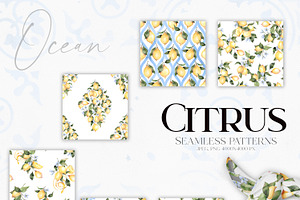 Citrus Seamless Pattern For Fabric