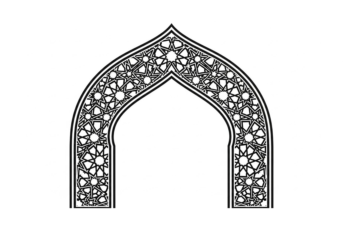 Islamic Arch Window Vector Bundle, an Illustration by yasushie (Photo 49 of 51)