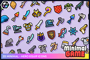 2D Minimal - Hero Equip Icons, a Solid Icon by LAYERLAB (Thumbnail 1 of 7)