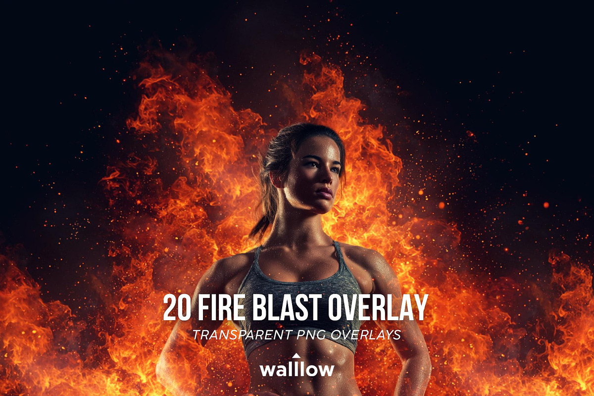 20 Fire Blast PNG Overlays, a Background Graphic by Walllow Creatives (Photo 1 of 6)