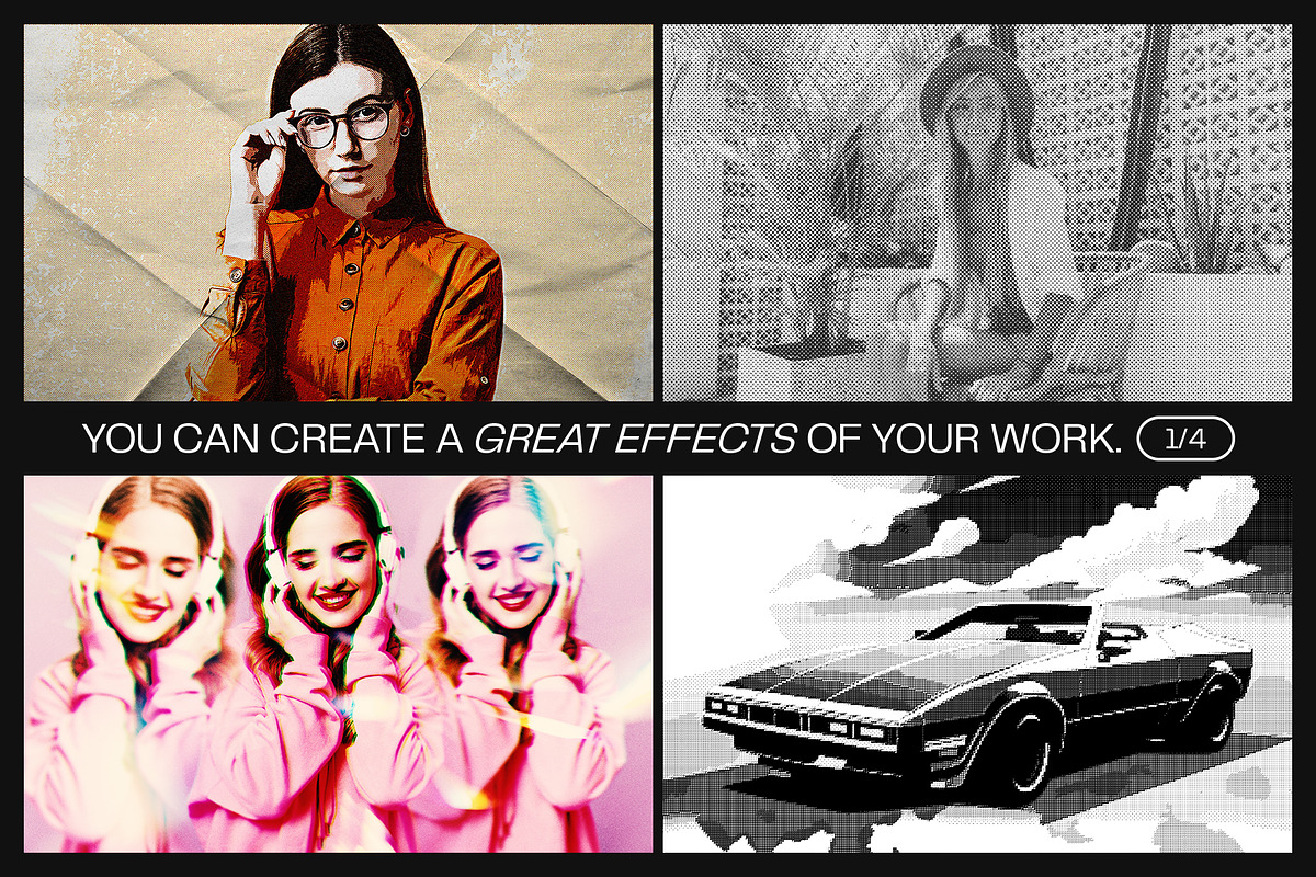 12 Photo Effect Templates, a Brushes & More by iDoodle Studio (Photo 3 of 6)