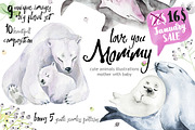 Love you Mommy-illustration set, an Animal Illustration by KatBranchArt (Thumbnail 1 of 7)