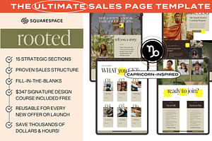Rooted Squarespace Sales Template