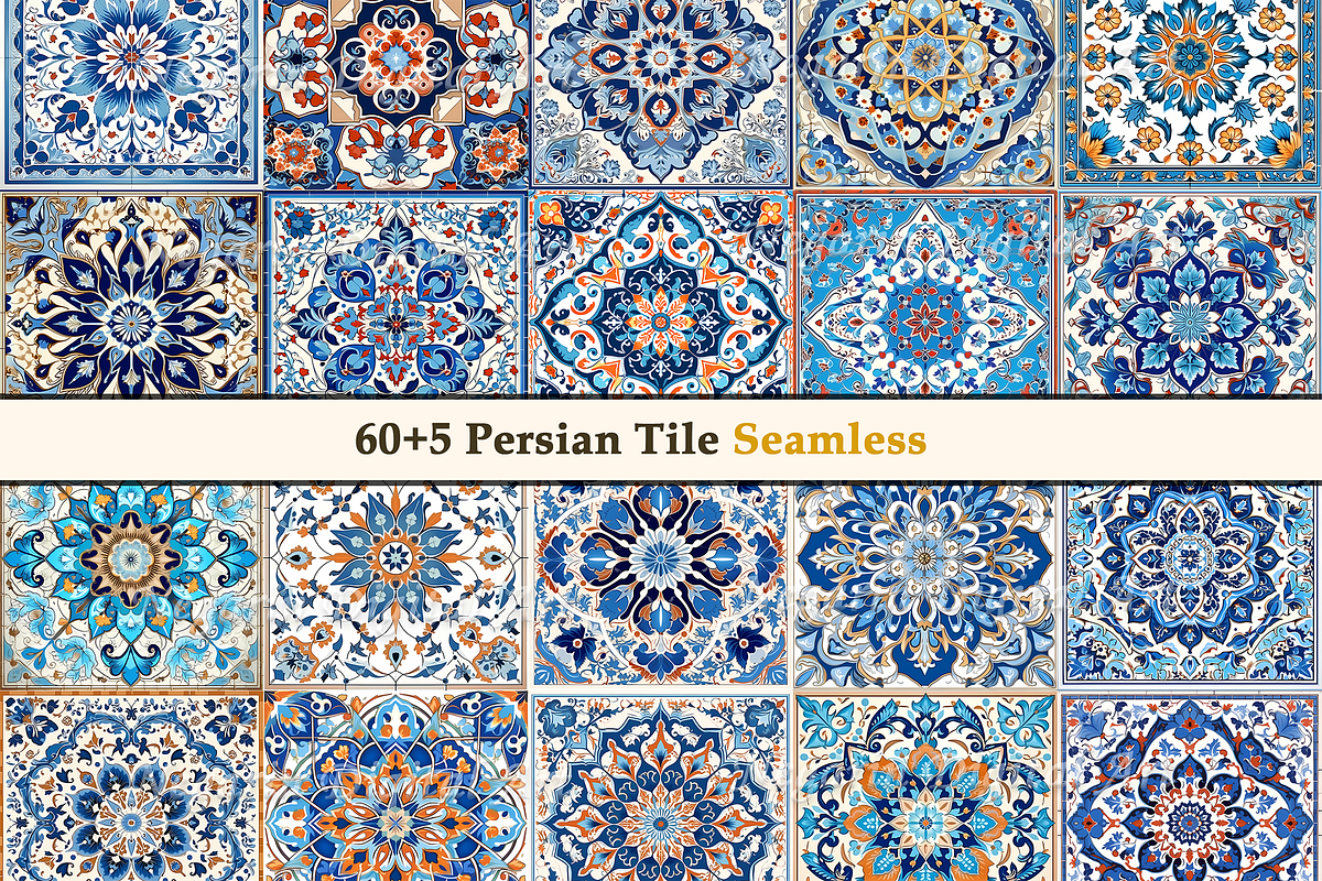 Persian Pattern Tile V1, a Pattern Graphic by Negarin Digital Art (Photo 4 of 8)