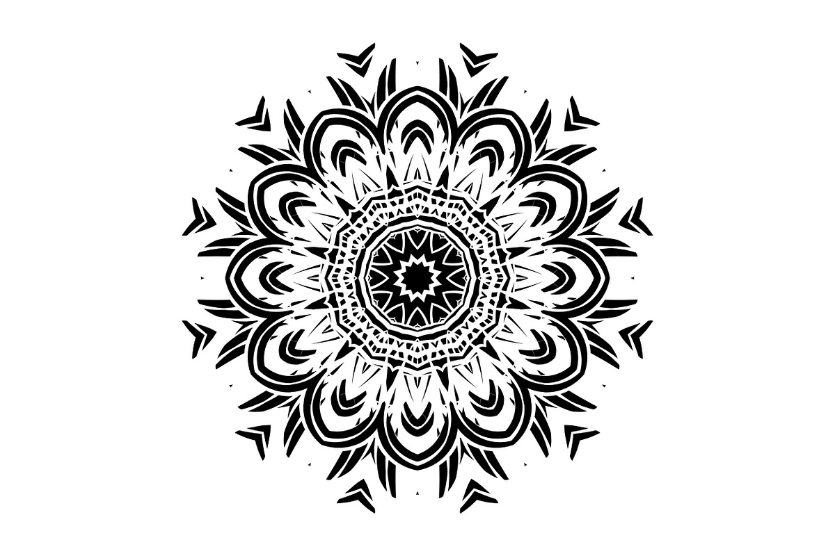 Black White Mandala Illustration Set, a Decorative Illustration by NJ Himel (Photo 20 of 101)