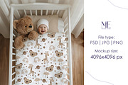 Baby Kids Bedding Set Mockup, a Household Mockup by Mie Mockup Studio (Thumbnail 5 of 5)