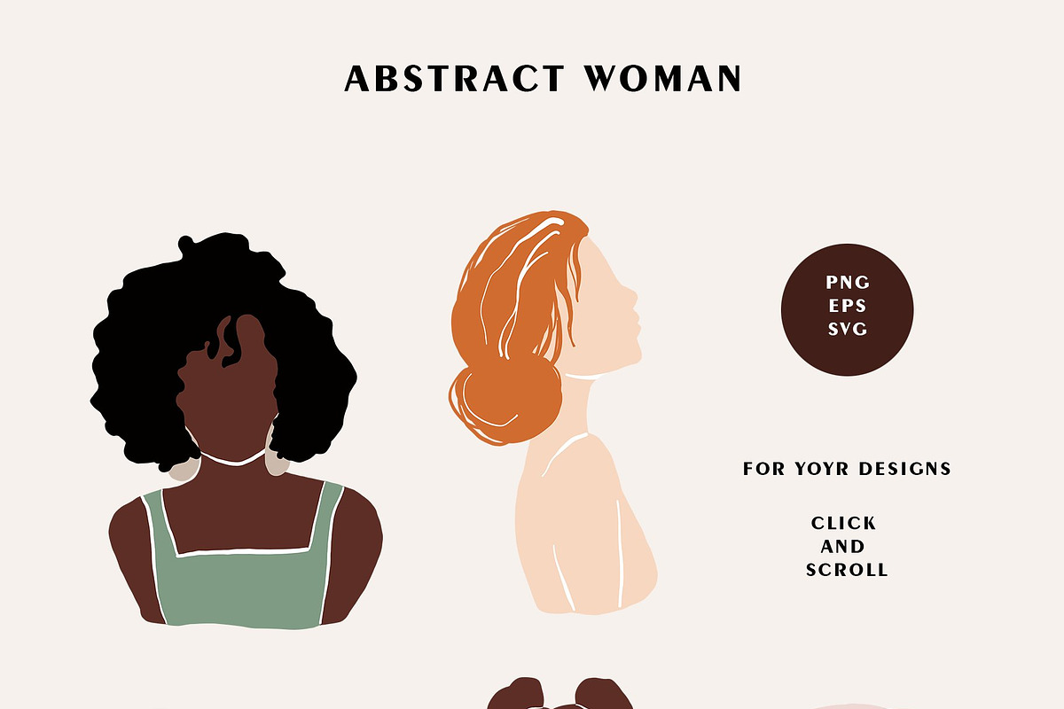 ABSTRACT BUNDLE - woman, flowers, a Person Illustration by Spark Studio Brushes (Photo 9 of 25)