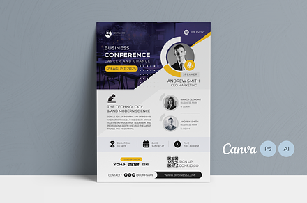 Event - Conference | Canva, a Flyer Template by Template Zone
