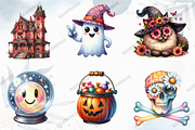 Groovy Halloween Day Clipart, a Graphic by designcity5 (Thumbnail 2 of 5)