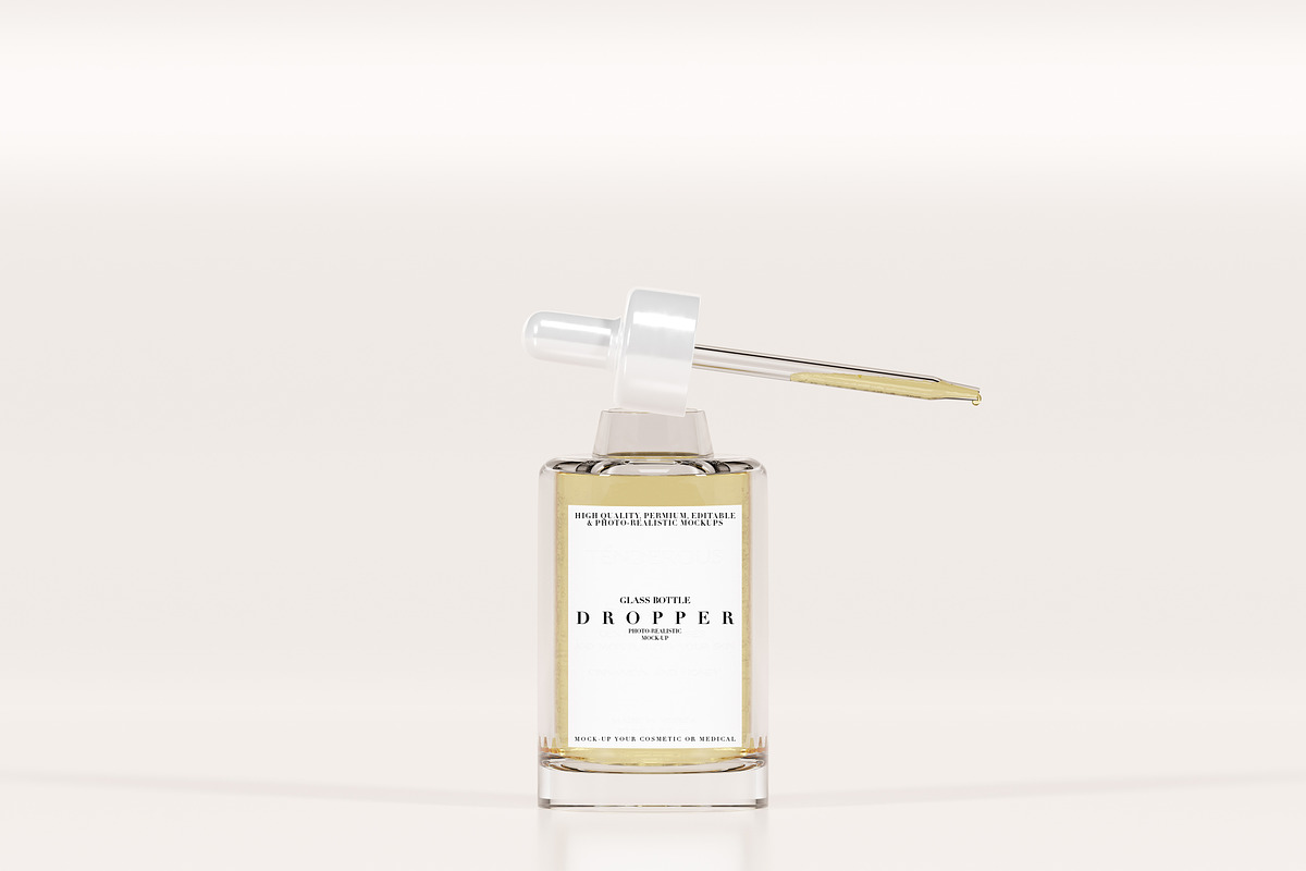 Serum Glass Dropper Bottle Mockup, a Packaging Mockup by Zumrod (Photo 5 of 7)