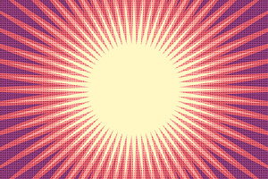 Red Sun Pop Art Background