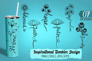 Inspirational Quotes Tumbler Designs, a Decorative Illustration by Actual Pixel