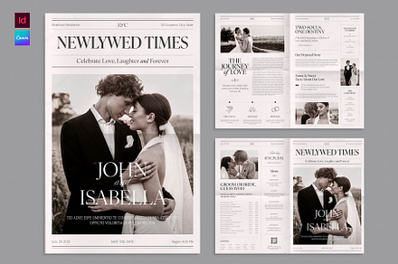 Wedding Newspaper Template, a Brochure Template by BrandPacks