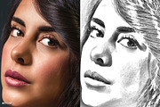 Pencil Drawing Photoshop Action, an Action Add-On by VividFrame (Thumbnail 2 of 8)