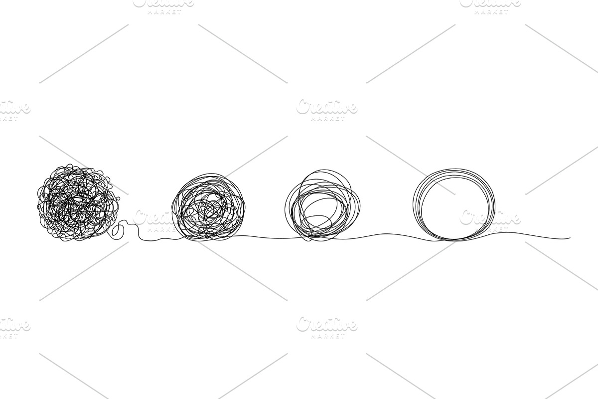 Mind transform complex process, a Finance Illustration by Vector Tradition