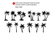 Palm Trees Silhouette Illustrations, a Decorative Illustration by kaisorn (Thumbnail 1 of 3)