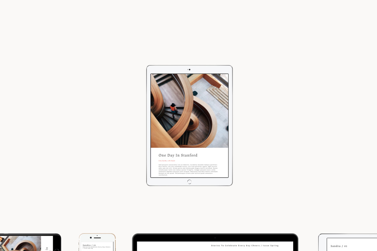 Sandra - Theme For White, a WordPress Template by Sandra / 01 Studio (Photo 2 of 3)
