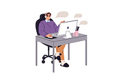 Freelance workers working online set, a Person Illustration by PaperTrident (Thumbnail 2 of 9)