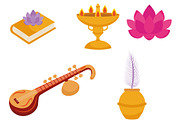 Vasant Panchami Icons Set, a Templates & Theme by studiogstock (Thumbnail 3 of 3)