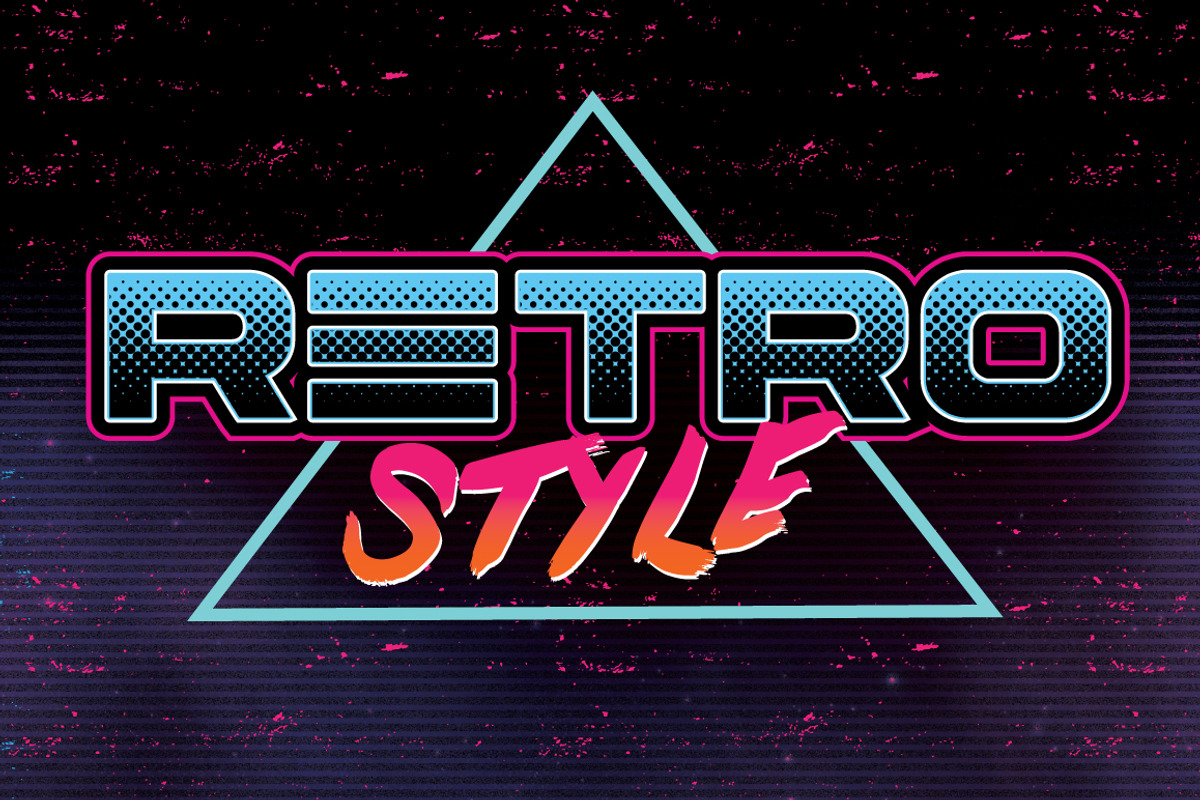 80's Retro Graphic Styles, a Layer Style Add-On by Designdell (Photo 4 of 6)