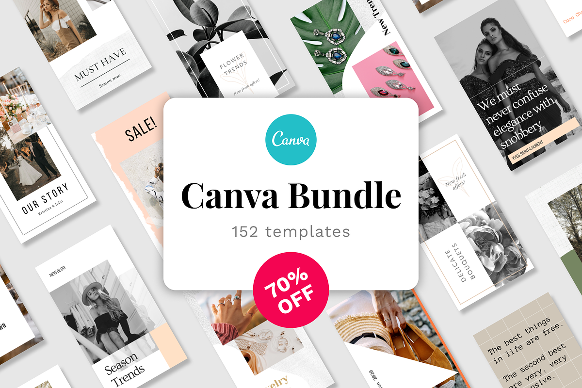 SALE! Canva Social Bundle, a Social Media Template by uispot (Photo 1 of 10)