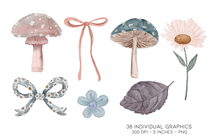 Watercolor Cottagecore Clipart