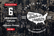 6 American Badge, a Branding & Logo Template by pixelpines (Thumbnail 1 of 5)