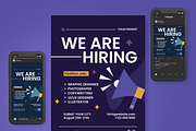 We Are Hiring Flyer Set, a Flyer Template by SquidPixey (Thumbnail 2 of 6)
