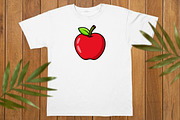 Cartoon Apple Clipart Set, a Food Illustration by newminddesign (Thumbnail 3 of 8)
