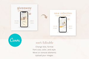 White Instagram Post Template CANVA