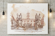 Sketching Rome-3 Colors Bundle, an Illustration by AntonPix Studio (Thumbnail 2 of 7)