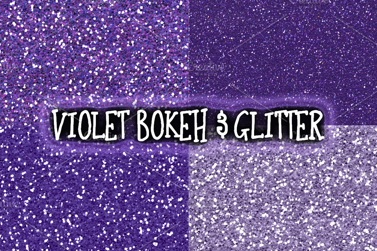 Violet Bokeh & Glitter Backgrounds, a Texture Graphic by Paper Element (Photo 2 of 3)
