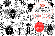 Floral and Insects Folk Art, a Pattern Graphic by Arie Clares (Thumbnail 10 of 11)