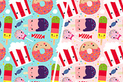 Patterns Kawaii Ice Cream & Sweets, a Pattern Graphic by Pia Kolle (Thumbnail 5 of 6)