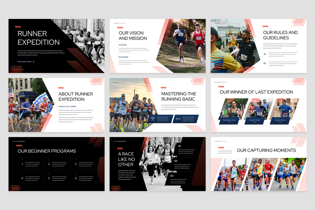 Marathon & Running Event, a Presentation Template by Annora Studio (Photo 7 of 7)