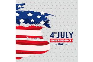 Usa independence lettering poster, an Illustration by studiogstock