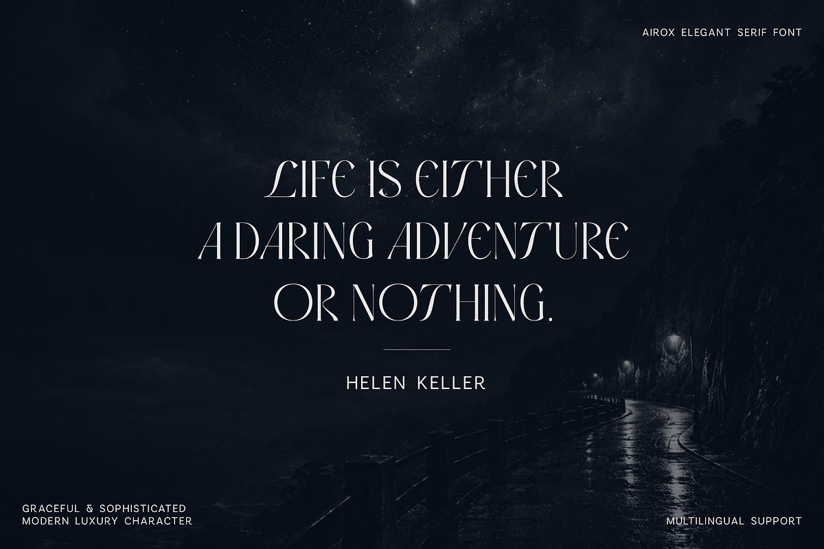 Airox Luxury Editorial Serif Font, a Serif Font by Only Fonts (Photo 7 of 12)