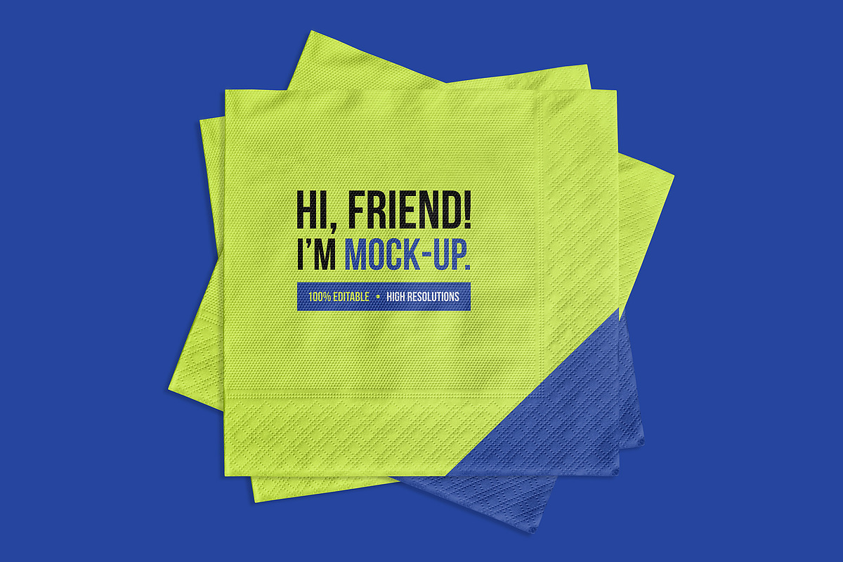 Big Paper Napkin PSD Mockups Vol2, a Product Mockup by Hi, Mock-Up! (Photo 10 of 12)