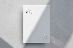 Minimal A4 Paper Mockup