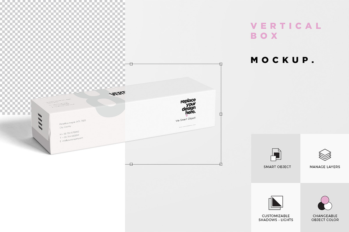 Vertical Box Mockups, a Packaging Mockup by GfxFoundry