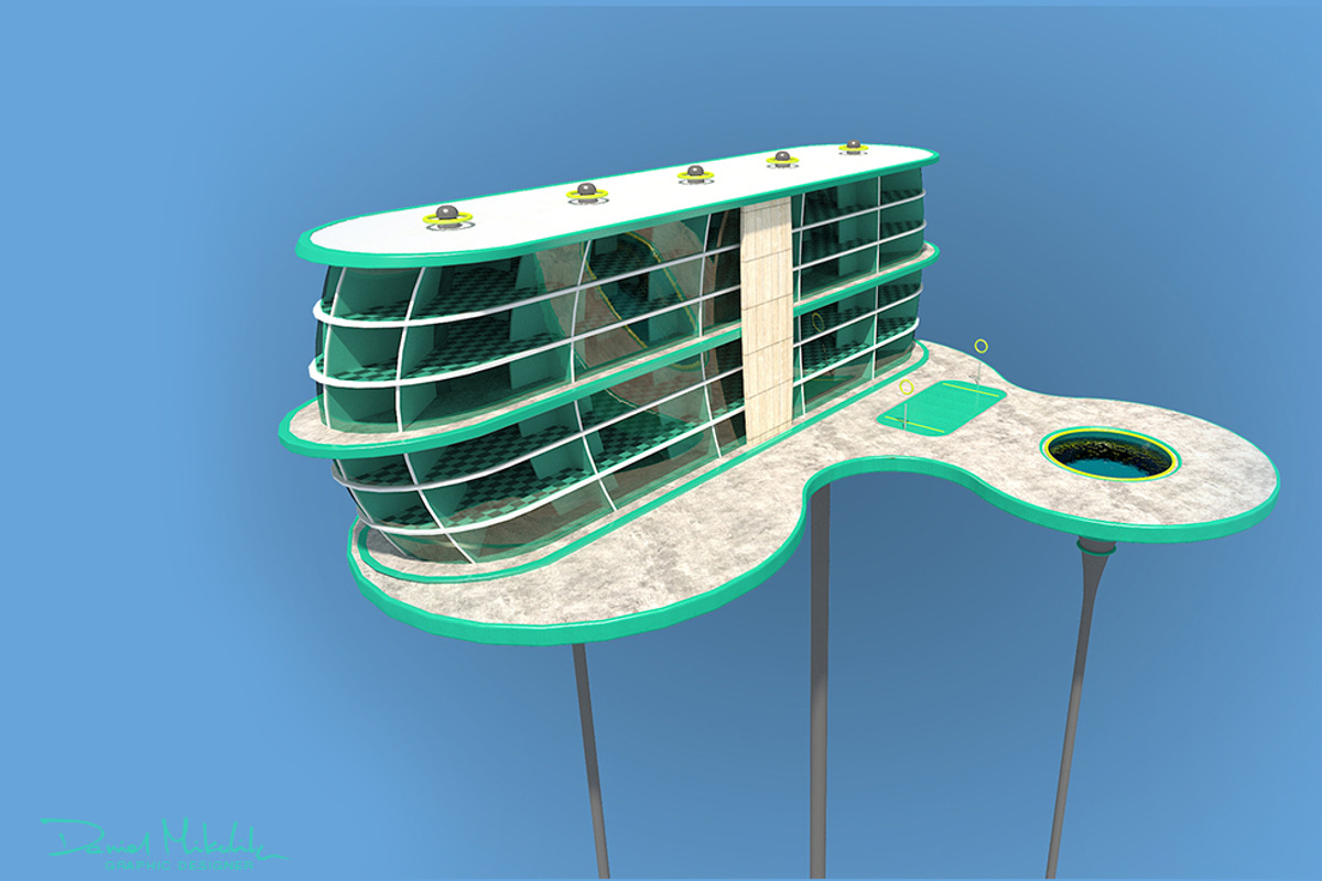 Futuristic Architecture Skyscraper #, an Architecture 3D Model by Daniel Mikulik (Photo 1 of 11)