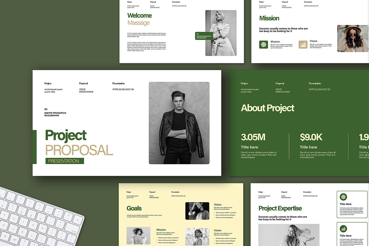 Modern Minimalist Business Project, a Presentation Template by Mighty-Slide (Photo 1 of 5)