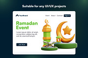 20 Ramadan 3D Icon Set, an Object 3D Model by Bilicube Studio (Thumbnail 4 of 6)